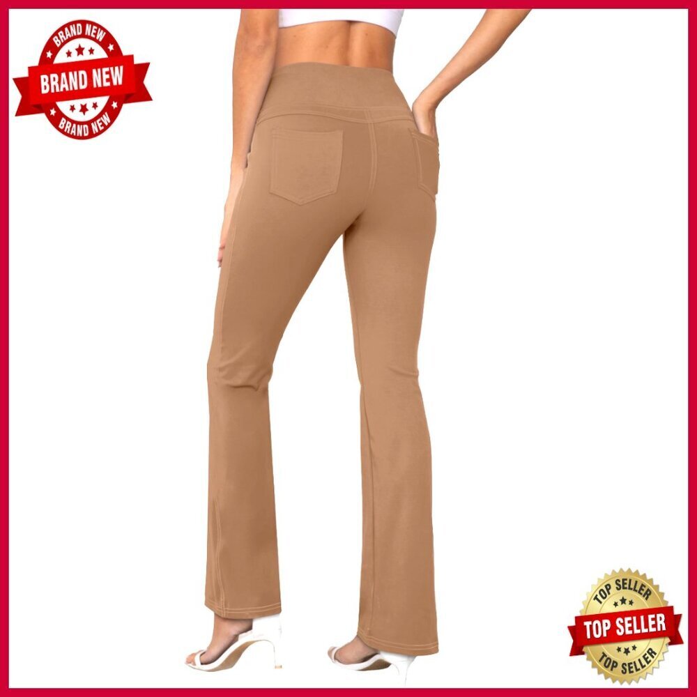 High Waist Bootcut Yoga Pants with Pockets, Petite/Regular/Tall Sizes
